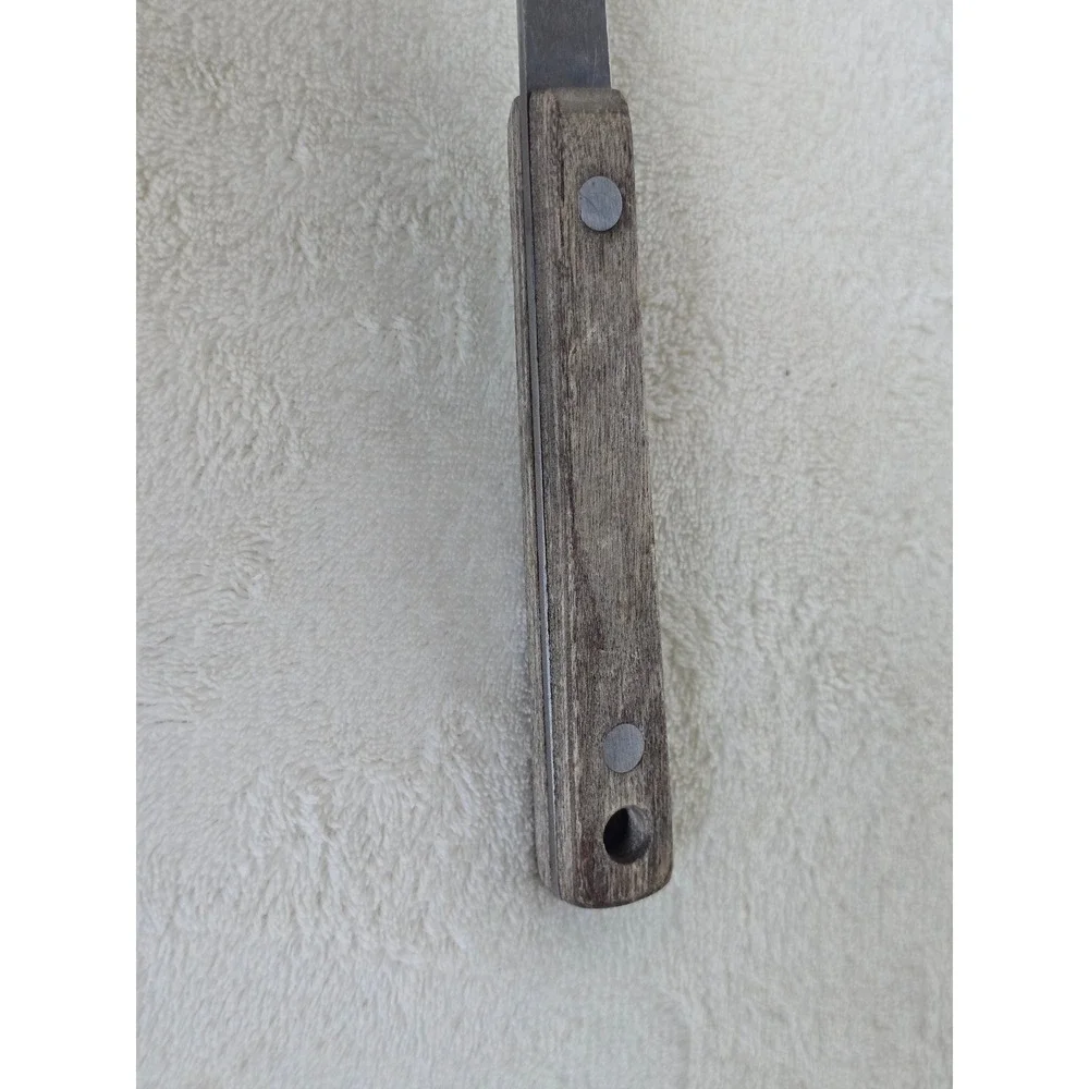 Vintage Stainless Steel Soup Ladle with Wood Handle Triple Rivet Made in Taiwan